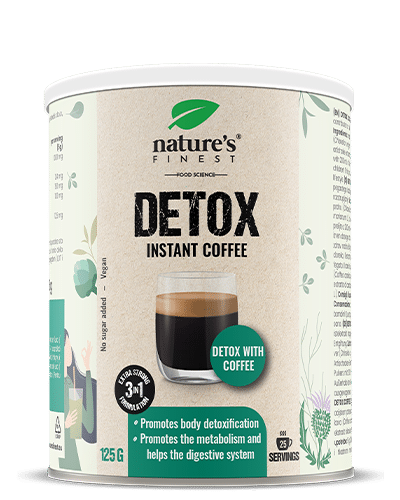 Detox Coffee , Detox Gewichtsverlies , Verbeterde Spijsvertering , Energie , Mariadistel, Artisjok, Chlorella , Premium Arabica , 125g