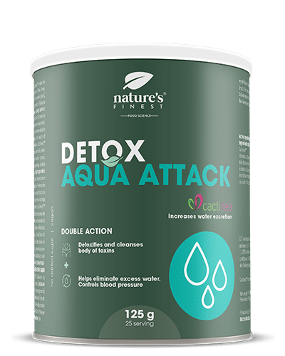 Detox Aqua Attack , Afslanken , Vermindert Waterretentie , Cactinea™ Formule , +27% Watereliminatie , Indicaxanthin , Natuurlijk , 125g