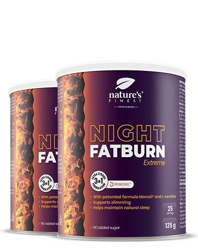 Night FatBurn Extreme , Nachtelijke Vetverbrander , Afvallen Terwijl U Slaapt , Verminder Taille , Morosil® Extract , 1+1 , Bewezen Resultaten , 250g