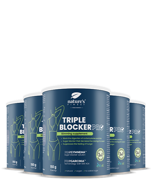 Triple Blocker Pro 2+3 , Koolhydratenblokker , Suikerblokker , Vetverbrander , Gymnema Sylvestre , HCA , 750g