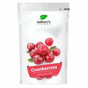 Biologische veenbessen gezoet met appelsap