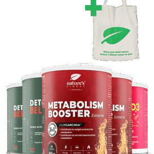 2x Detox Belly Burn + 2x Metabolism Booster Extreme + Vitamin D3 + Vitamin C + NF bag pakket
